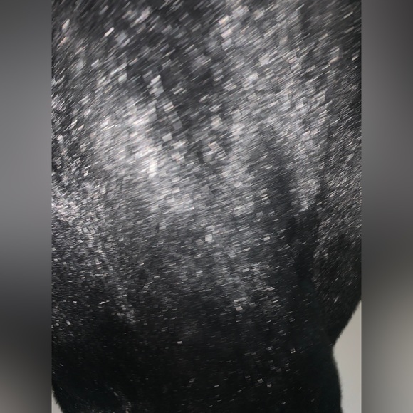 Black very good quality faux fur coat winter jacket midlength collared pockets L - Picture 3 of 10